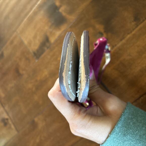 Sam Edelman‎ Greta Leather Gigi T-Strap Sandals Pink Purple Suede Women's Size 8 - Picture 9 of 11